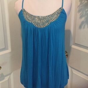 Candies brand turquoise beaded cami